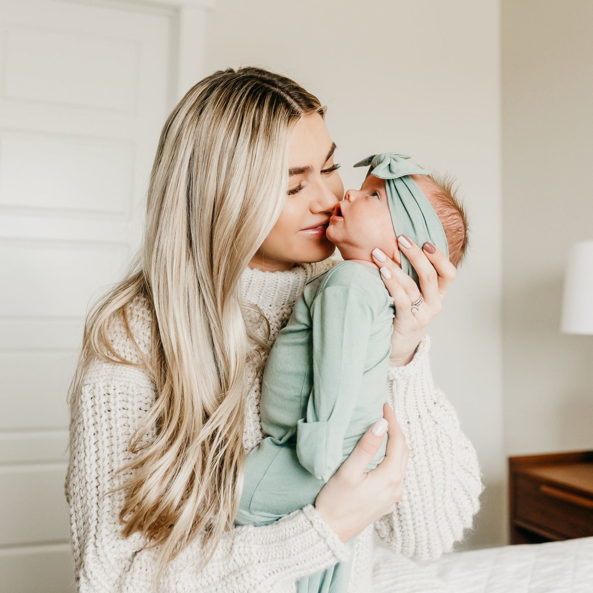Soft Newborn Knotted Gown for Baby Girls & Boys - Briar Organic Cotton Comfort Wear | Perfect for Hospital, Photo Shoots & First Outfits