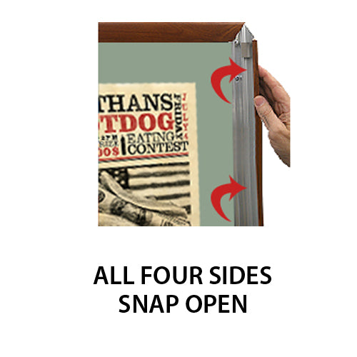 11x17 Designer Wood Snap Frames for Posters with 4 Wide Matboard - Perfect for Home Decor, Office Displays & Art Exhibitions