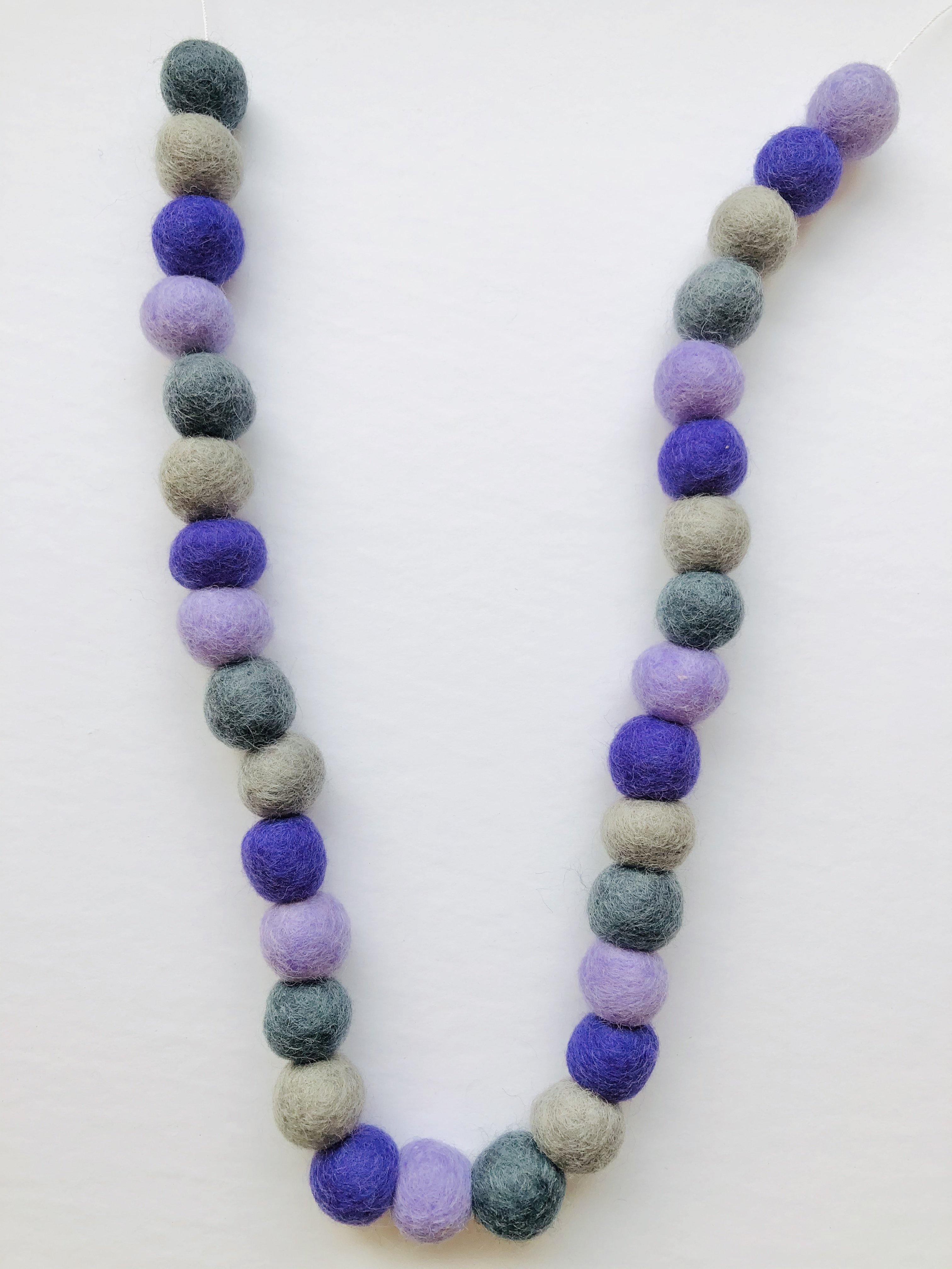 Beautiful Grey and Purple Garland for Home Decor - Perfect for Weddings, Parties, and Holiday Decorations
