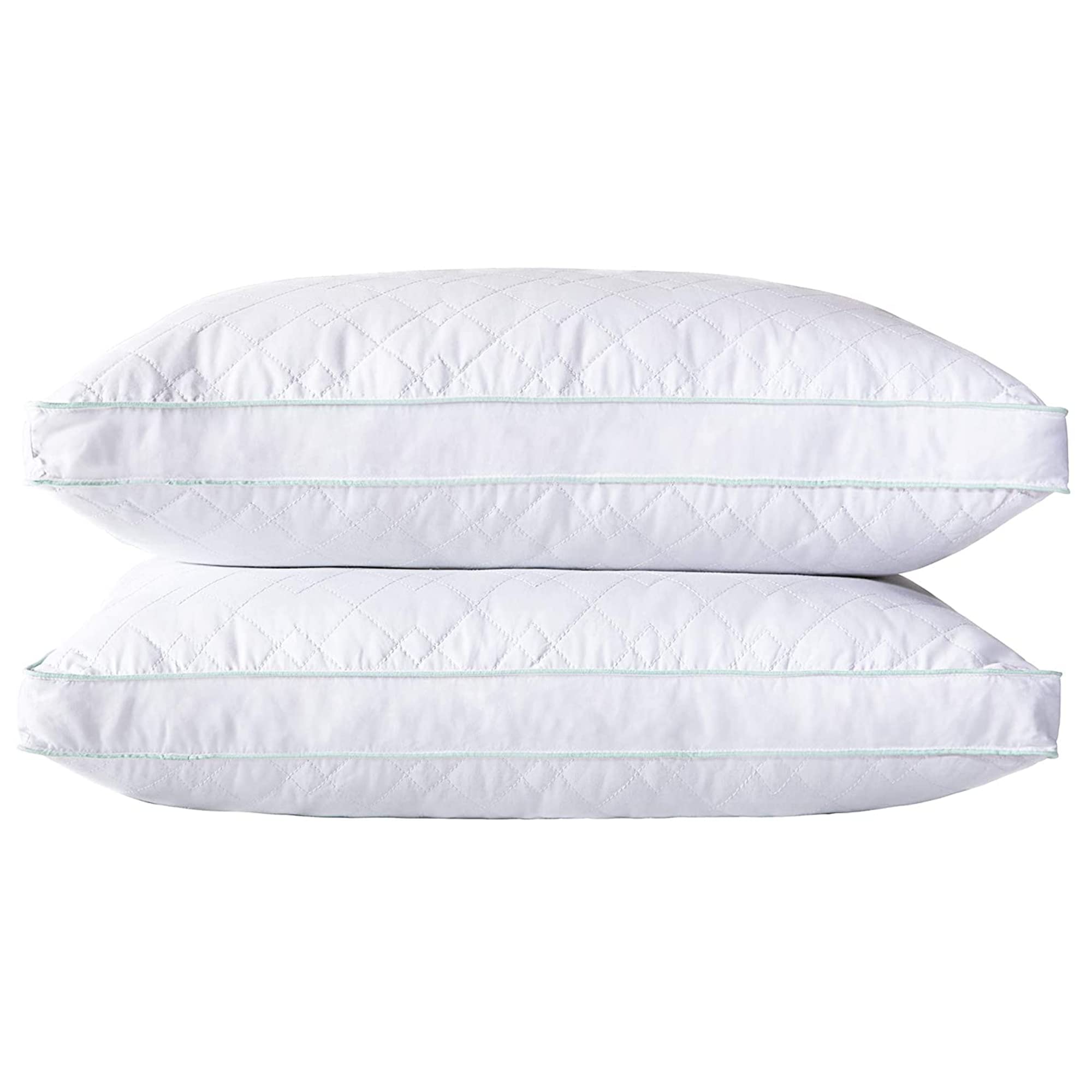 Puredown 100% Natural Goose Down Feather Pillows - Set of 2 King Size with Gusseted Design & Cotton Cover for Ultimate Comfort | Perfect for Back Sleepers, Side Sleepers & Luxury Bedding