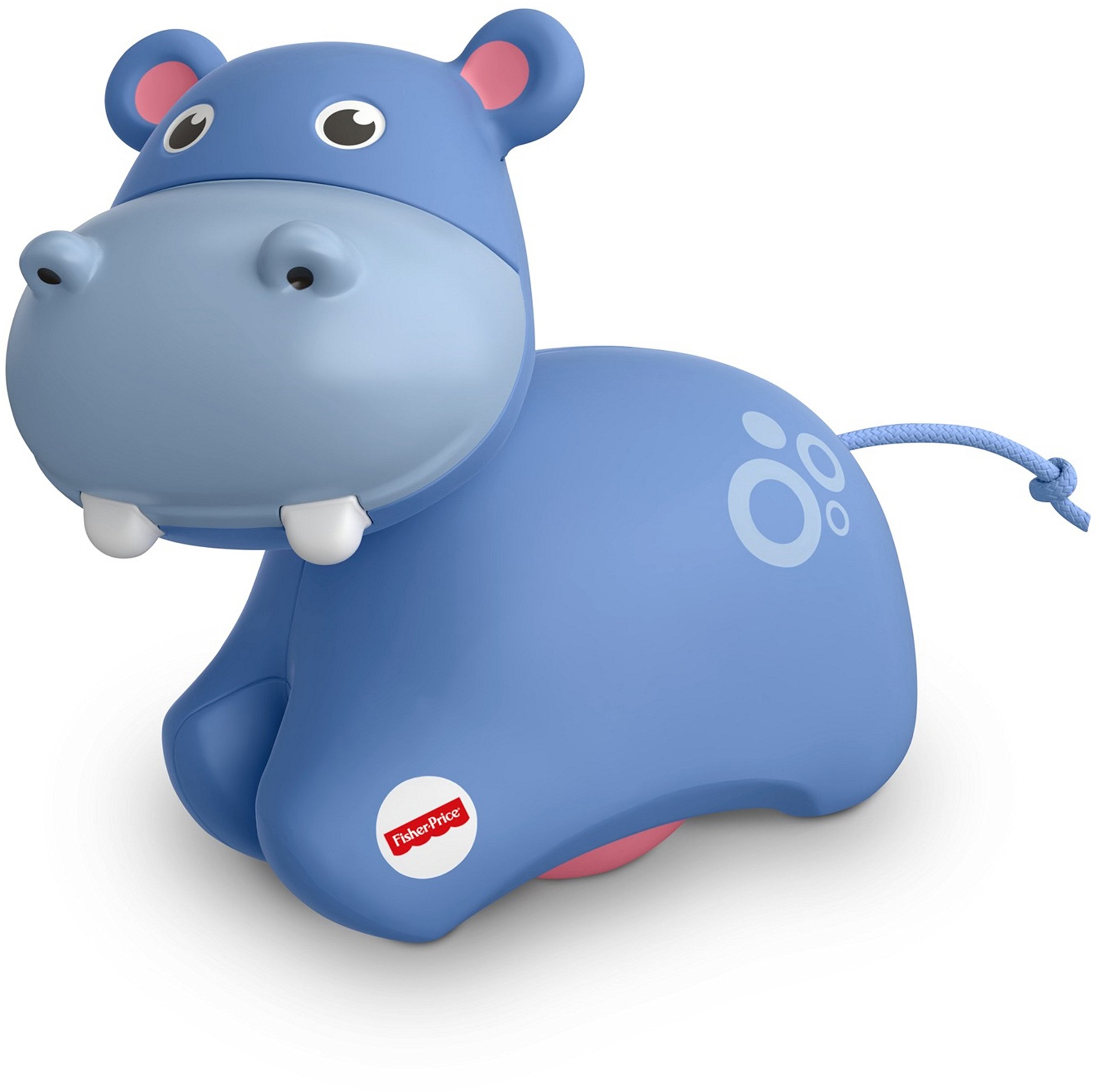 Fisher-Price Roller Hippo Push Toy for Babies & Toddlers - Interactive Rolling Animal with Lights & Sounds, Early Learning Walking Aid (Perfect for Playtime, First Steps & Developmental Milestones)