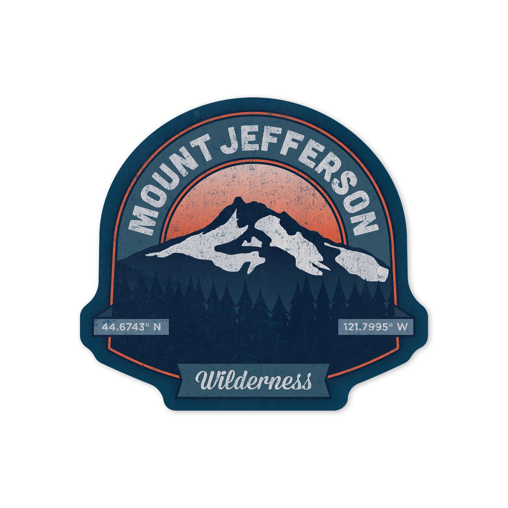 Premium Die-Cut Vinyl Stickers - Willamette National Forest & Mount Jefferson Wilderness Oregon PNW Volcanoes Design (1-3 inch Waterproof Decals) - Perfect for Cars, Water Bottles, Laptops, Coolers, Notebooks & Outdoor Gear - Durable Outdoor Adventure Decals for Hikers, Campers & Nature Lovers