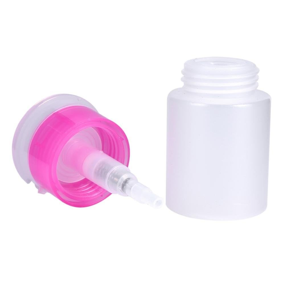 Lockable Push Down Pump Dispenser Bottle for Nail Polish & Makeup Remover - Leakproof Refillable Cosmetic Container (1-Pack) - Perfect for Salon, Travel & Home Nail Care Organization