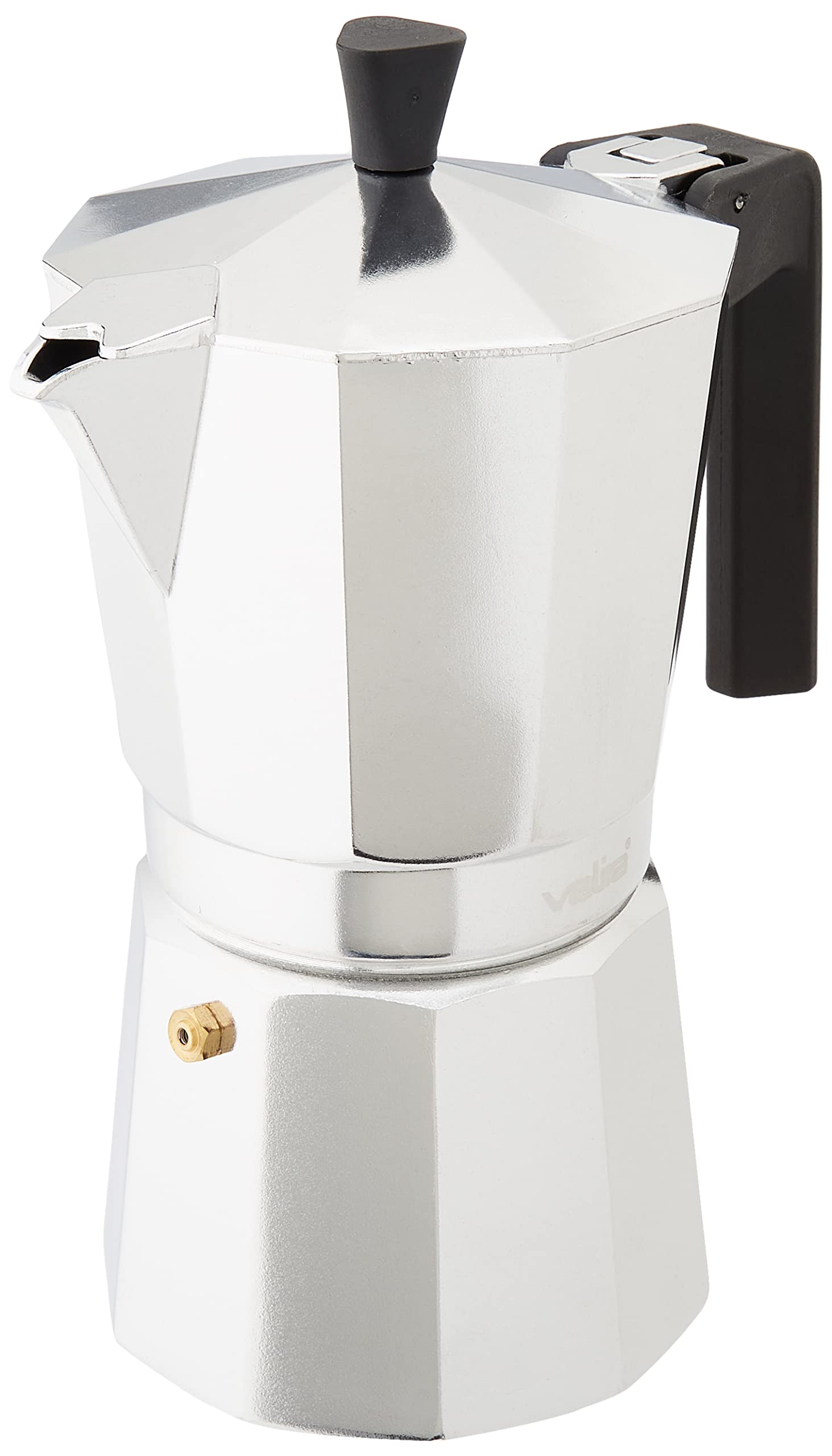 Premium 3109 Aluminum Coffee Maker - 9 Cup Capacity, Black - Perfect for Home, Office, and Camping Use