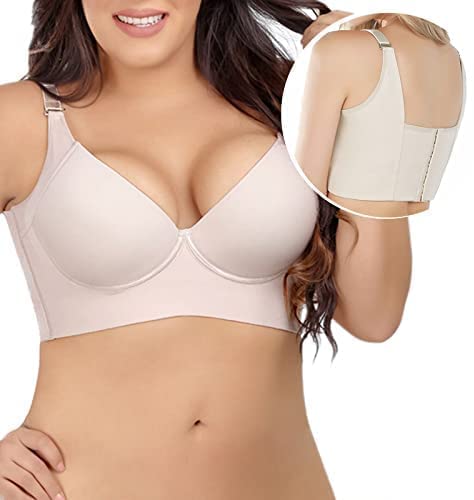 Best Push Up Bras for Curvy Women - Snug Fit Boob Lift Bra with Full Back Coverage - Comfortable Lingerie for Everyday Wear & Special Occasions