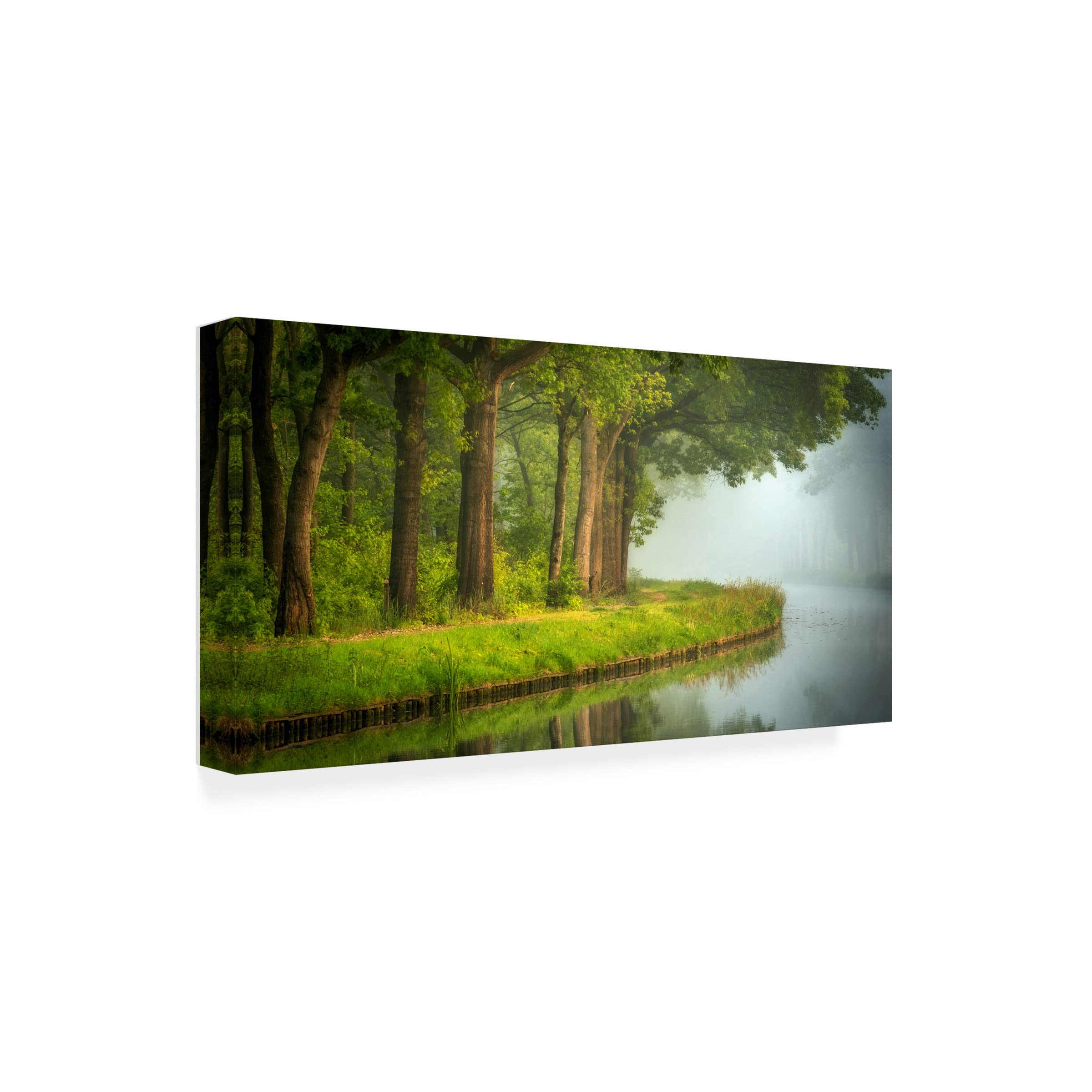 Trademark Fine Art 'Spring' Canvas Wall Art by Sus Bogaerts - Floral Landscape Painting for Living Room, Bedroom & Office Decor