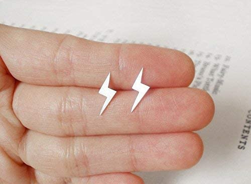Sterling Silver Lightning Bolt Earrings for Women - Hypoallergenic Stud Earrings for Everyday Wear, Gifts & Fashion Accessories