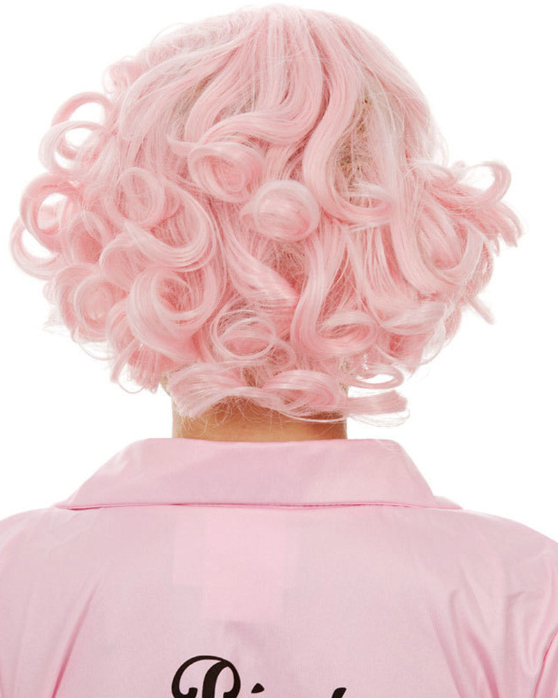50s Beauty School Dropout Short Pink Wig - Vintage Retro Costume Wig for Halloween, Cosplay, and Themed Parties - Perfect for 1950s Pinup, Grease Musical, and Rockabilly Looks