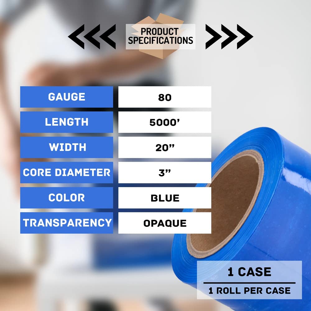 PSBM Machine Blue Stretch Wrap - 1 Pack (20