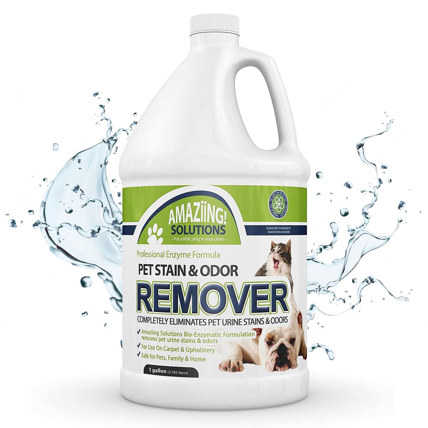 **Enzyme Pet Stain & Odor Remover - 1 Gallon Refill for Urine, Carpet & Fabric - Eliminates Pet Odors & Stains - Fresh Scent for Home, Floors & Furniture - Ideal for Dogs, Cats & Multi-Pet Households**