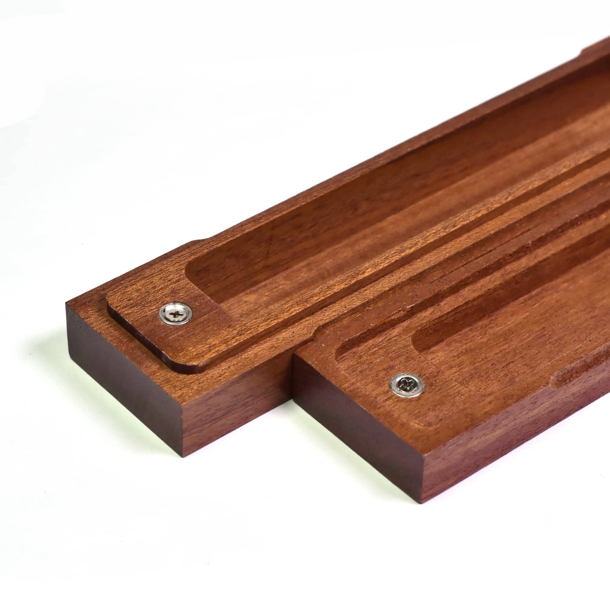 Acacia Wood DND Dice Box with Magnetic Lid & Felt Lining - Premium Dice Holder Case for D&D, Pathfinder & Tabletop RPG Games - Perfect for Game Nights, Travel & Storage (Sword of Damocles-Black)