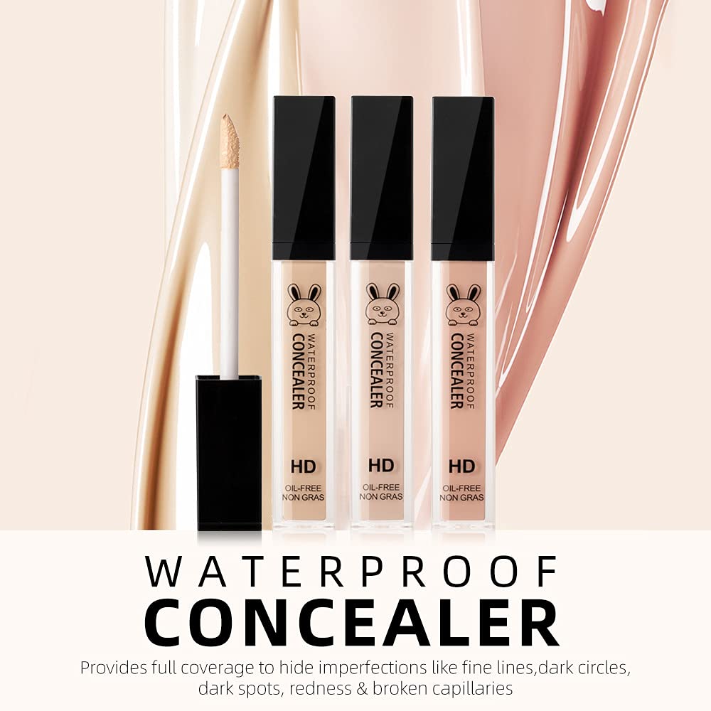 ME NOW HD Oil-Free Non-Greasy Waterproof Liquid Concealer | Matte Long-Lasting Face Concealer for Flawless Coverage | Perfect for Daily Wear, Special Occasions & Photo Shoots (Medium)