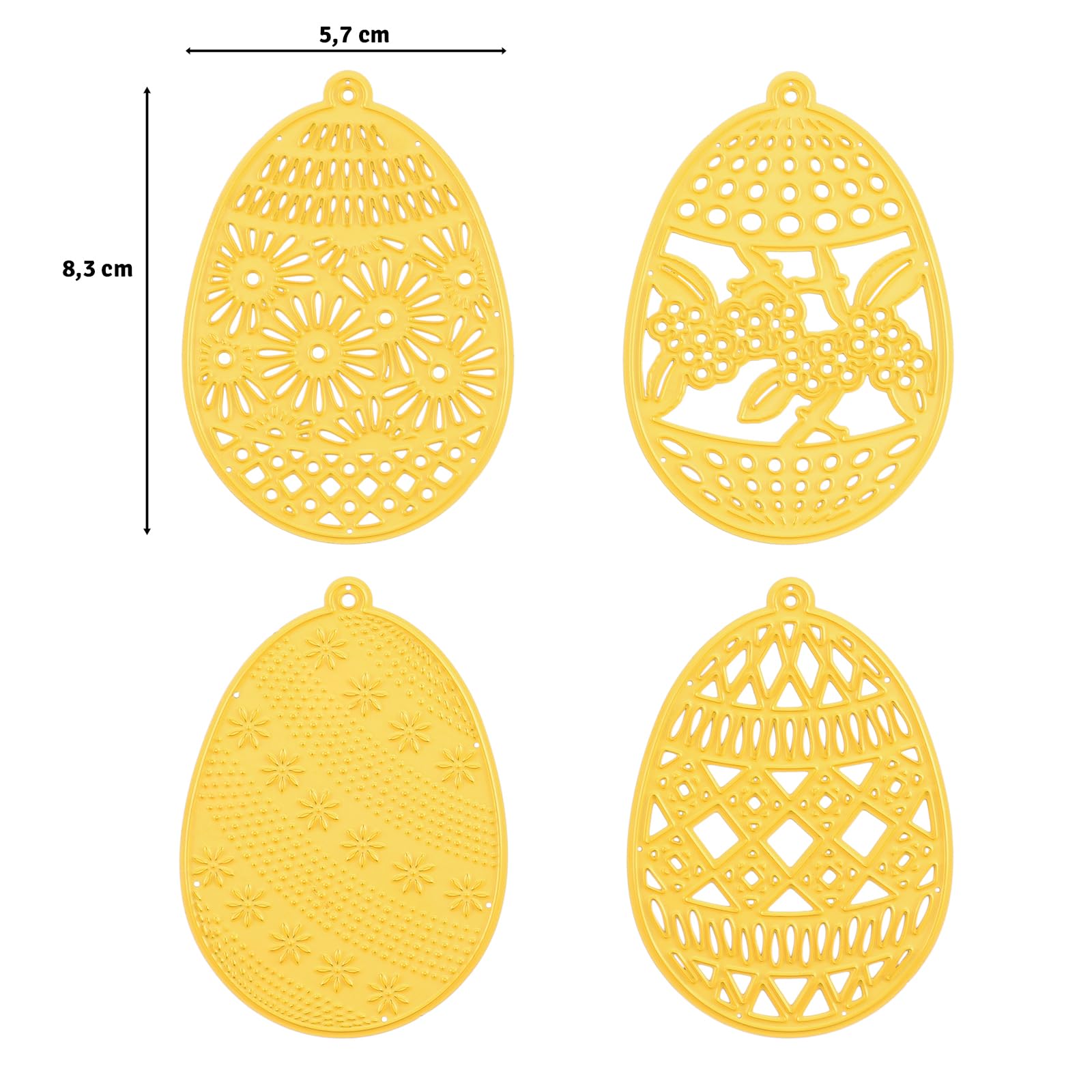 Easter Egg Shape Dies - 4-Piece Set for Scrapbooking, Card Making & DIY Crafts | Perfect for Easter Decorations, Greeting Cards & Home Projects