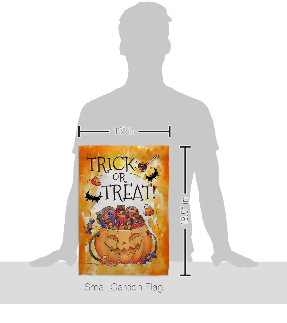 Halloween Garden Flag - Trick or Treat Decor for Fall