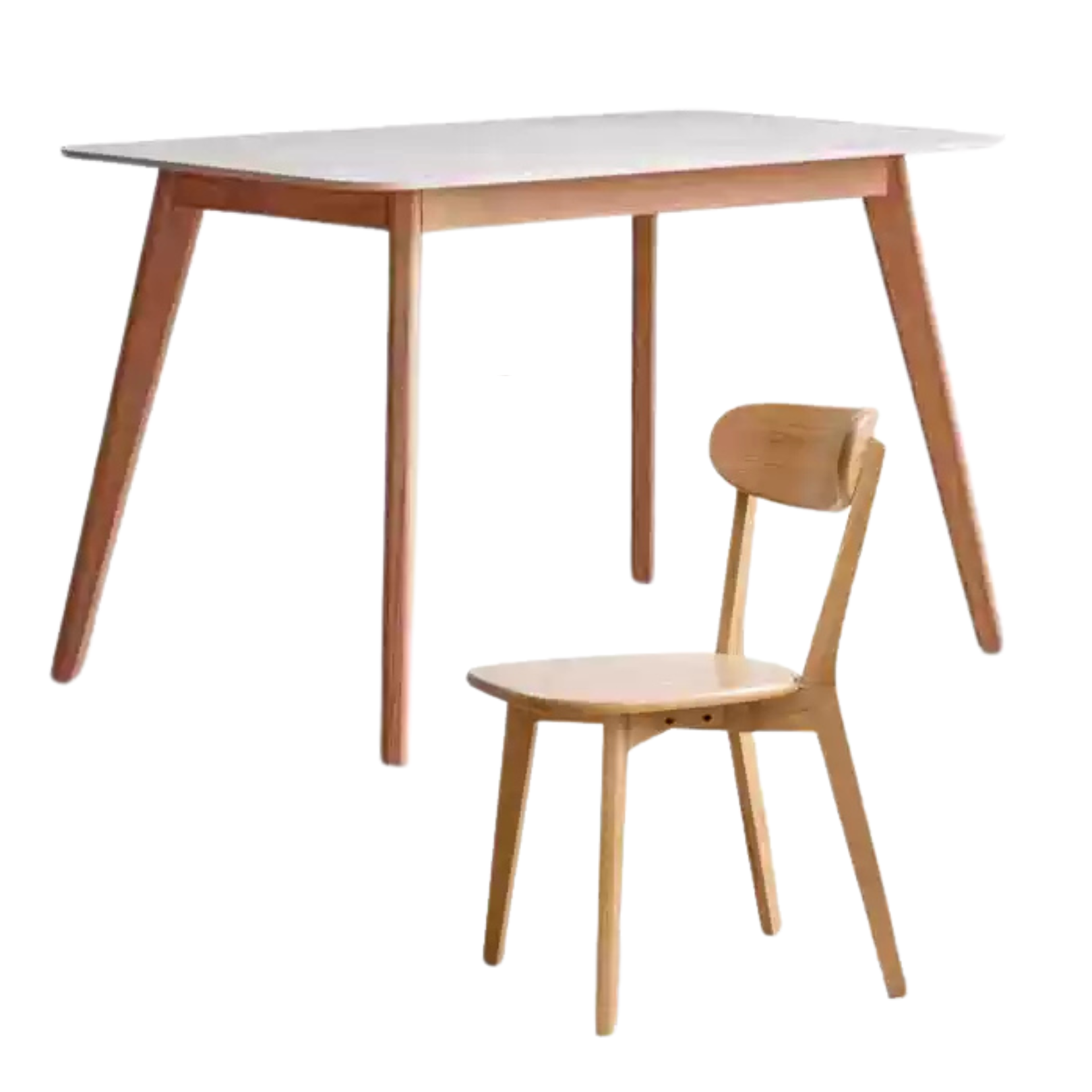 Solid Oak Wood Modern Rocking Dining Table - Stylish & Durable for Home, Restaurant, and Outdoor Dining Spaces