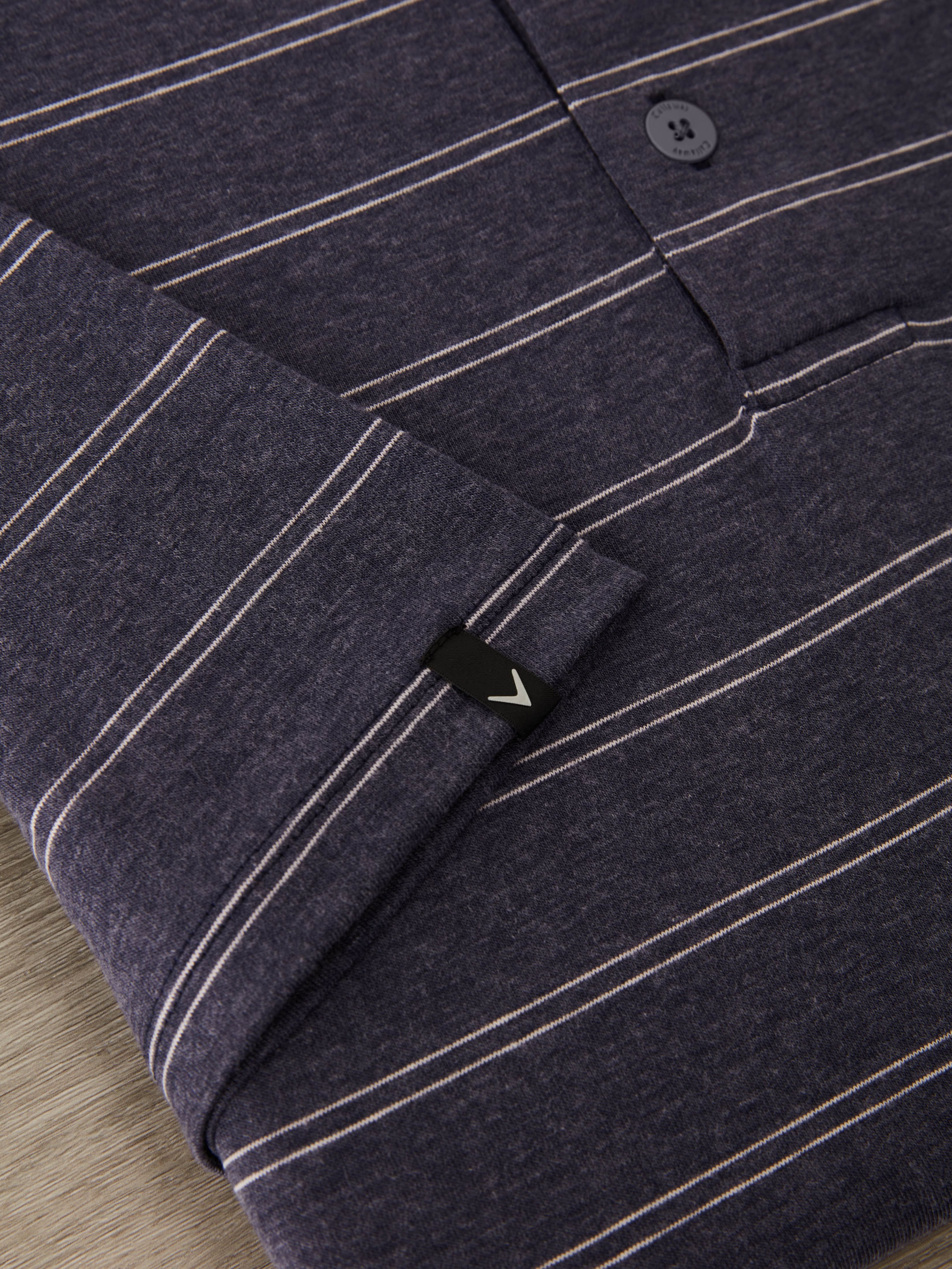 Premium Men's Striped Golf Polo Shirt - Breathable & Moisture-Wicking for Golf, Business Casual & Outdoor Activities