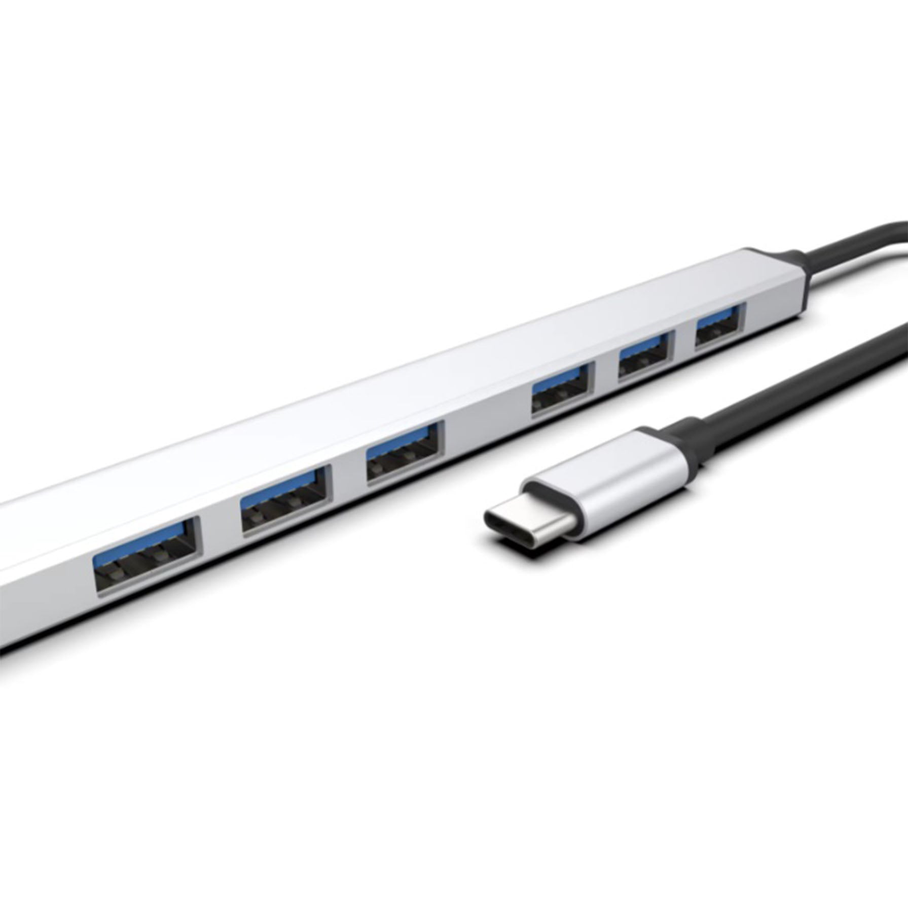 USB C to 7-Port USB 3.0 Hub Adapter with Fast Data Transfer - Perfect for Laptop, Desktop, Gaming & Home Office Setup