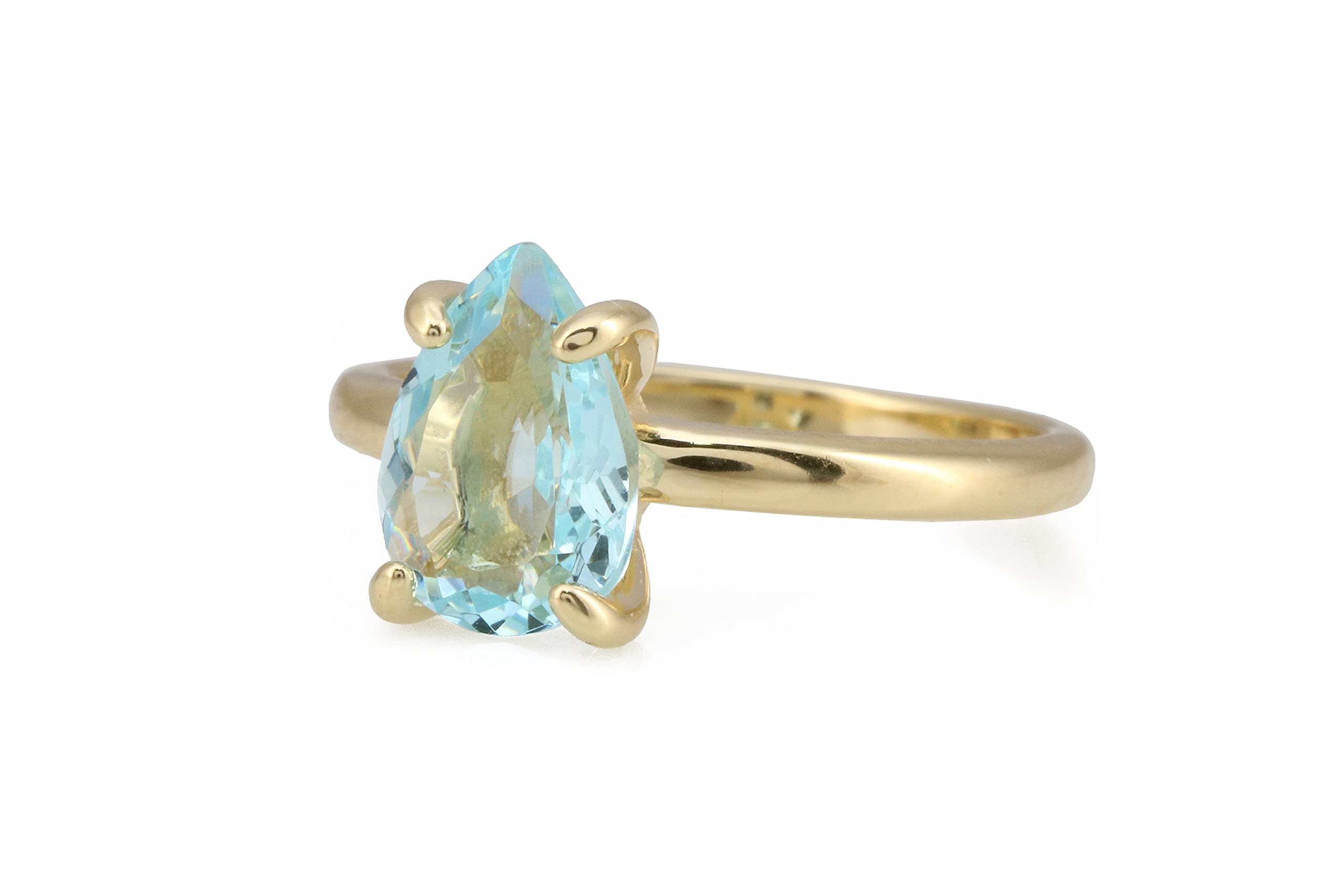 14K Gold Topaz Ring - November Birthstone Jewelry for Women | Gift & Everyday Wear