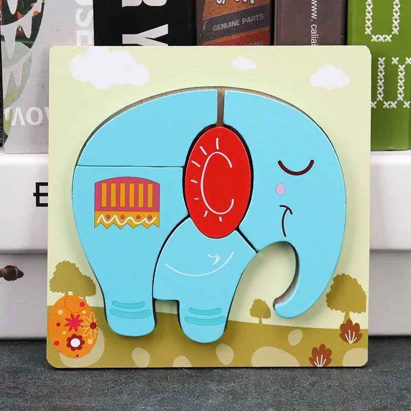 3D Wooden Animal Puzzles for Toddlers - Educational Learning Toys for Kids - Perfect for Early Childhood Development & Montessori Playtime