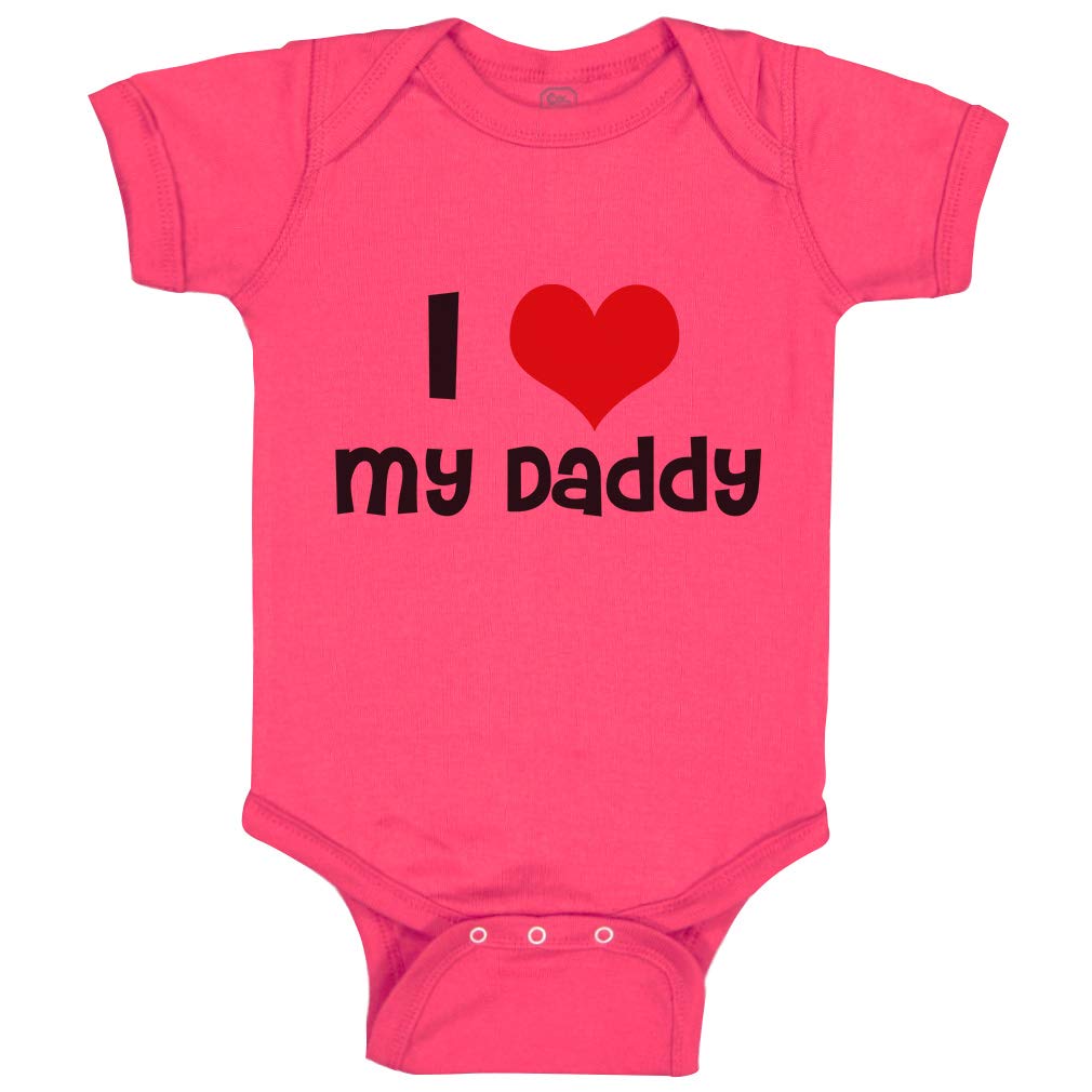 Cute Rascals Custom Baby Bodysuit - I Love My Daddy Outfit for Father's Day | Soft Cotton Infant Onesie for Boys & Girls | Perfect Gift for New Dads & Baby Showers