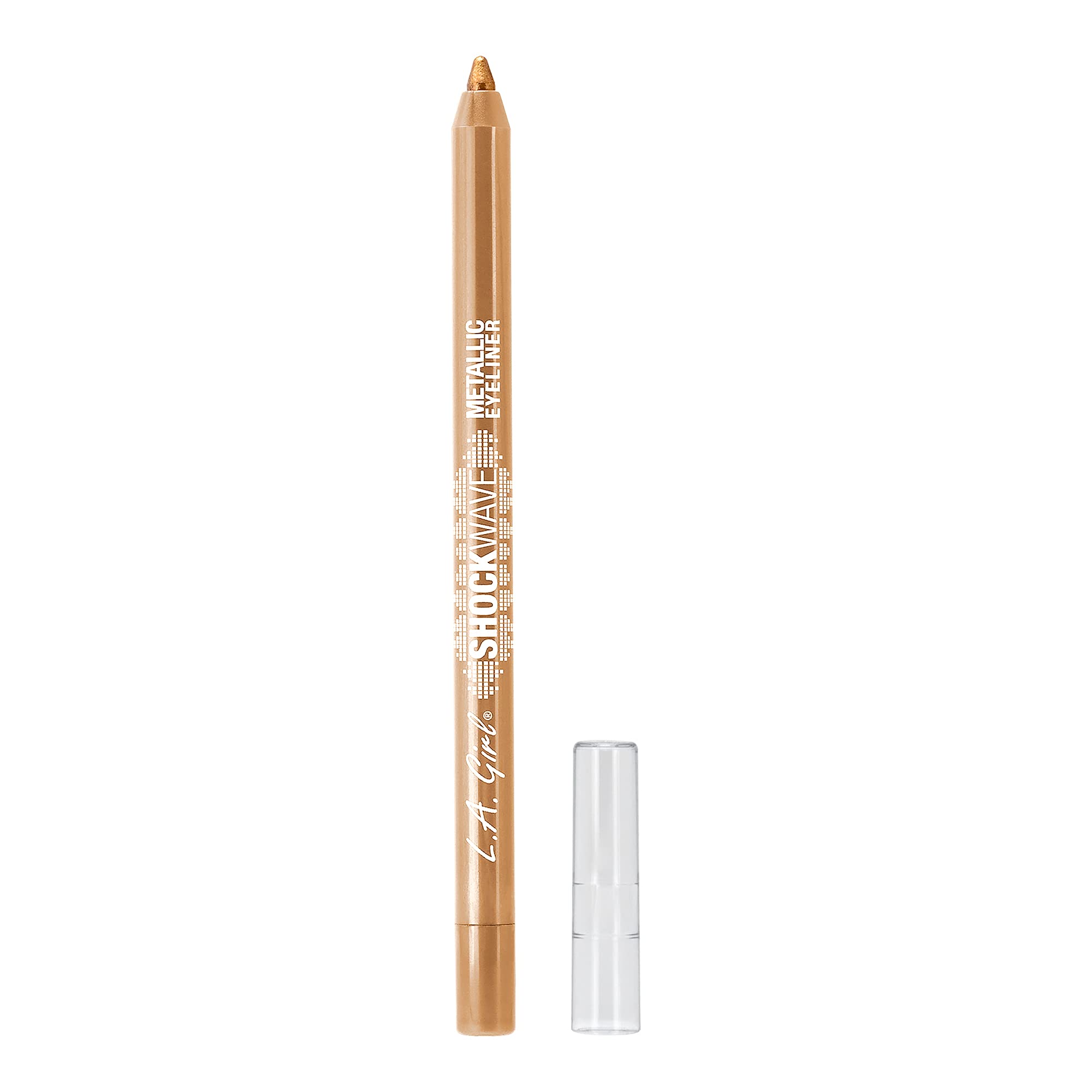 L.A GIRL Shockwave Metallic Eyeliner - Gold Medal | Long-Lasting Waterproof Liquid Eye Liner for Dramatic Makeup Looks | Perfect for Parties, Night Out & Special Occasions