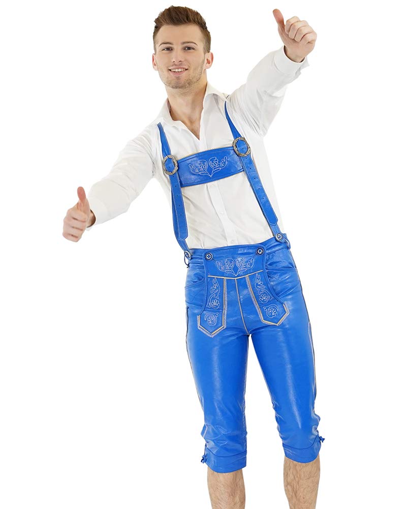 Authentic Bavarian Leather Lederhosen for Men - Traditional German Oktoberfest Costume Pants | Perfect for Oktoberfest, Beer Festivals, Cultural Events & Costume Parties