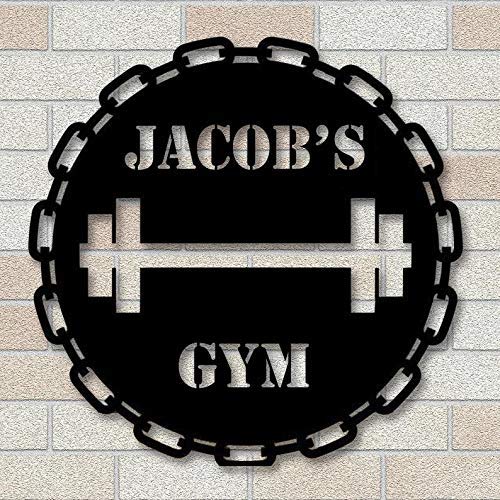 Custom Metal Gym Sign - Personalized Fitness Club & Home Gym Decor - CrossFit & Outdoor Workout Room Sign - Unique Gift for Gym Lovers, Coaches & Moms - Perfect for Home Gyms, Fitness Studios & Workout Spaces