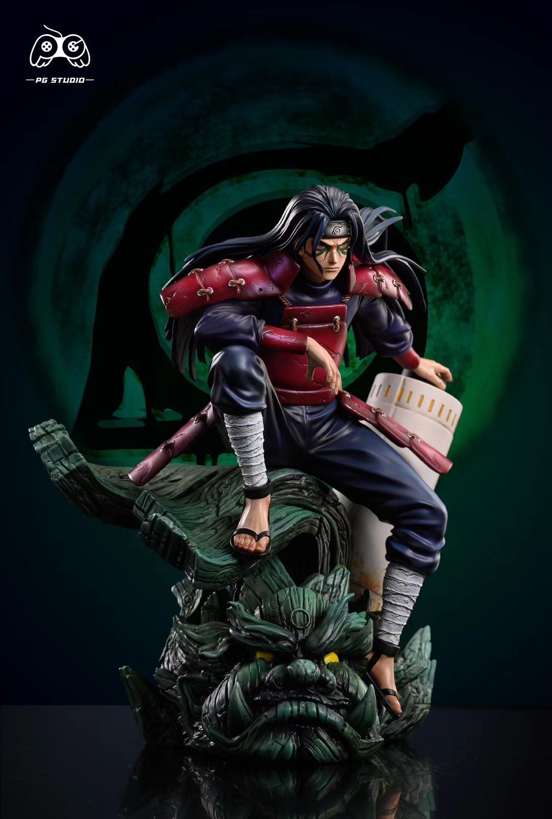 PG Studio Sitting Door Gods Madara Uchiha & Senju Hashirama Anime Figures - Japanese Naruto Shippuden Collectible Decor for Home & Office Display