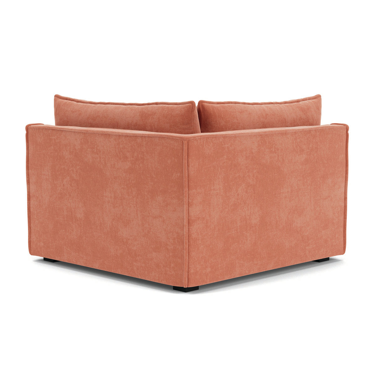 Daphne Fabric 1-Seater Right Corner Modular Sofa - Compact Sectional Couch for Small Spaces, Living Rooms & Apartments