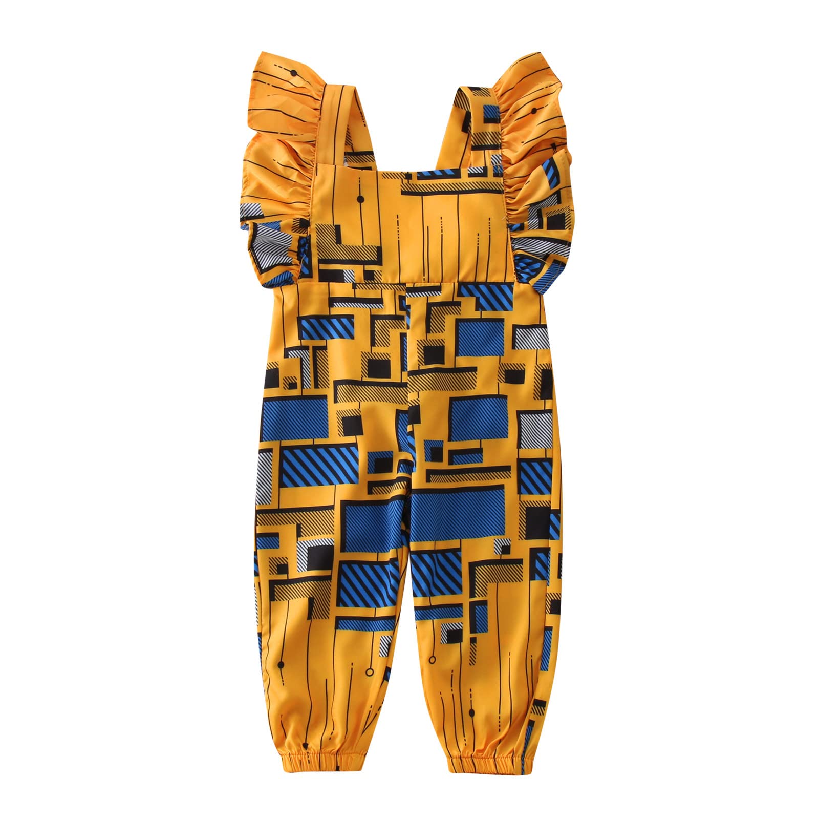 SRTUMEY Toddler Baby Girls Summer African Ankara Princess Dresses - Cute Romper Jumpsuits & Bodysuit Outfits for Special Occasions, Birthday Parties & Photoshoots