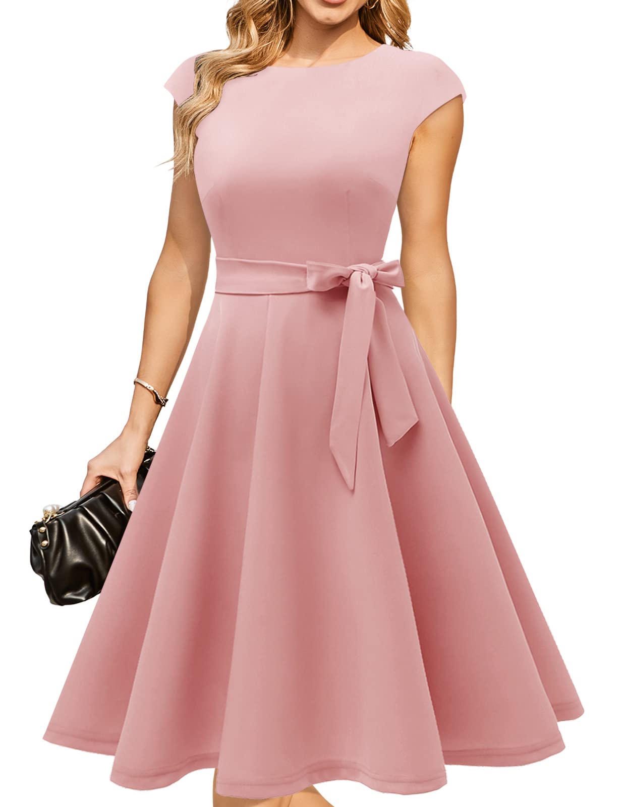 DRESSTELLS Women's Cocktail Dress - Elegant Summer Graduation Party & Formal Wedding Guest Dress 2024 | Perfect for Evening Events, Prom, Bridal Showers & Special Occasions