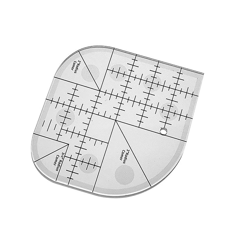 Creative Acrylic Sewing Curved Corner Cutter Quilt Ruler - 6x6 Inch Patchwork Template Tool for DIY Sewing & Quilting Projects - Perfect for Fabric Cutting, Scrapbooking, and Crafting