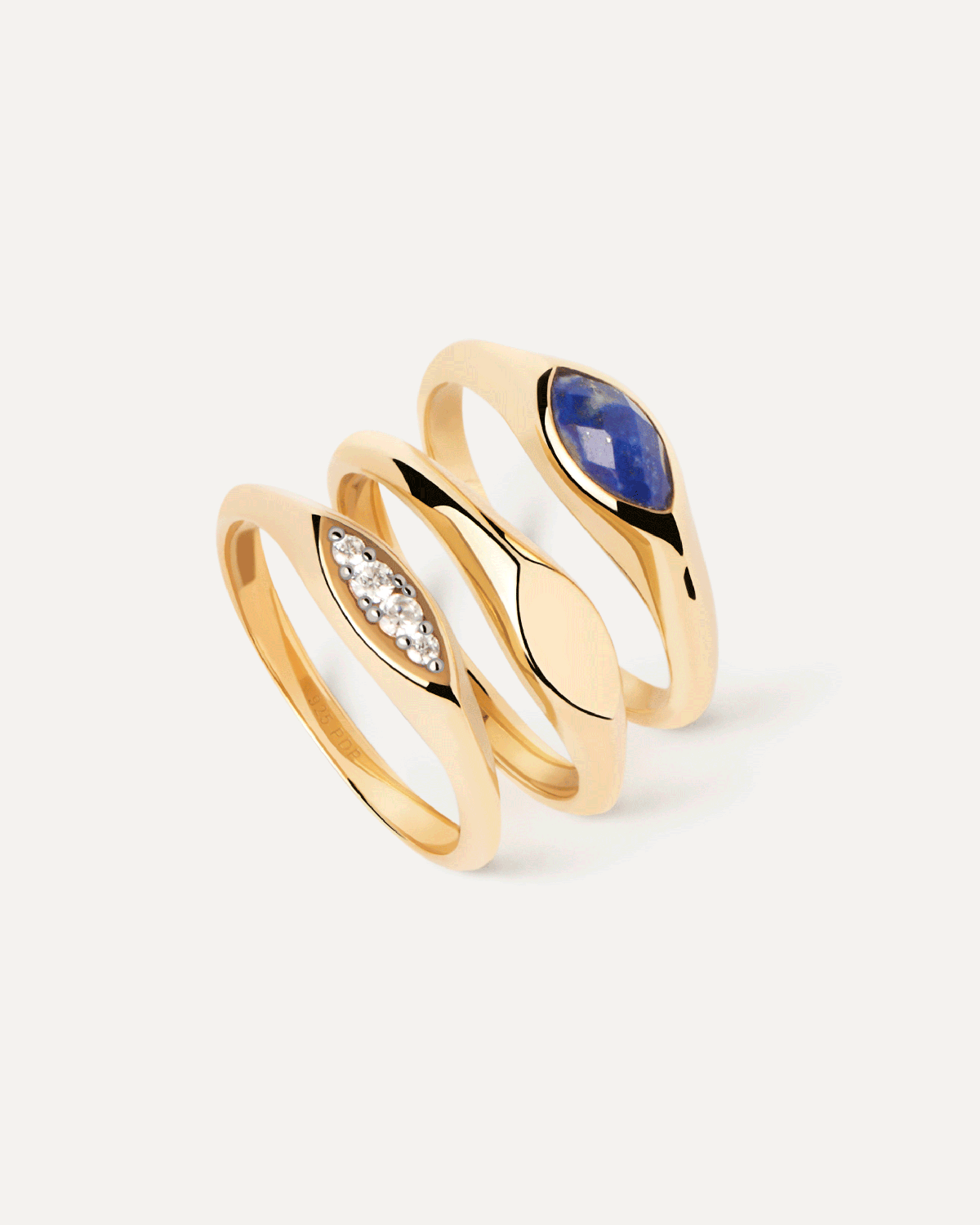 GRID 7 Nomad Lapis Lazuli Stamp Ring - Handmade Bohemian Jewelry for Women, Unique Statement Ring for Boho Chic Fashion & Spiritual Healing