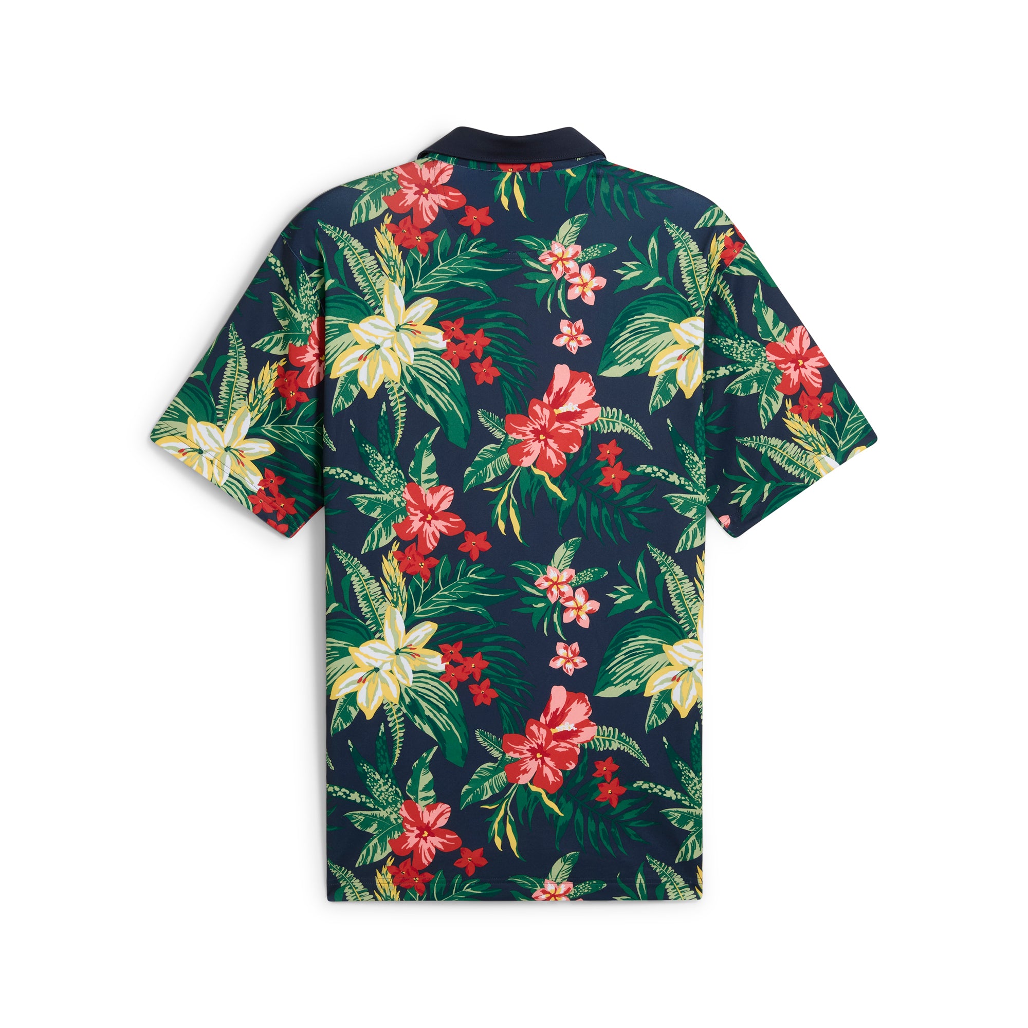 Puma x PTC Floral Golf Polo Shirt for Men - Breathable Performance Tee for Golfing, Casual Wear & Outdoor Activities