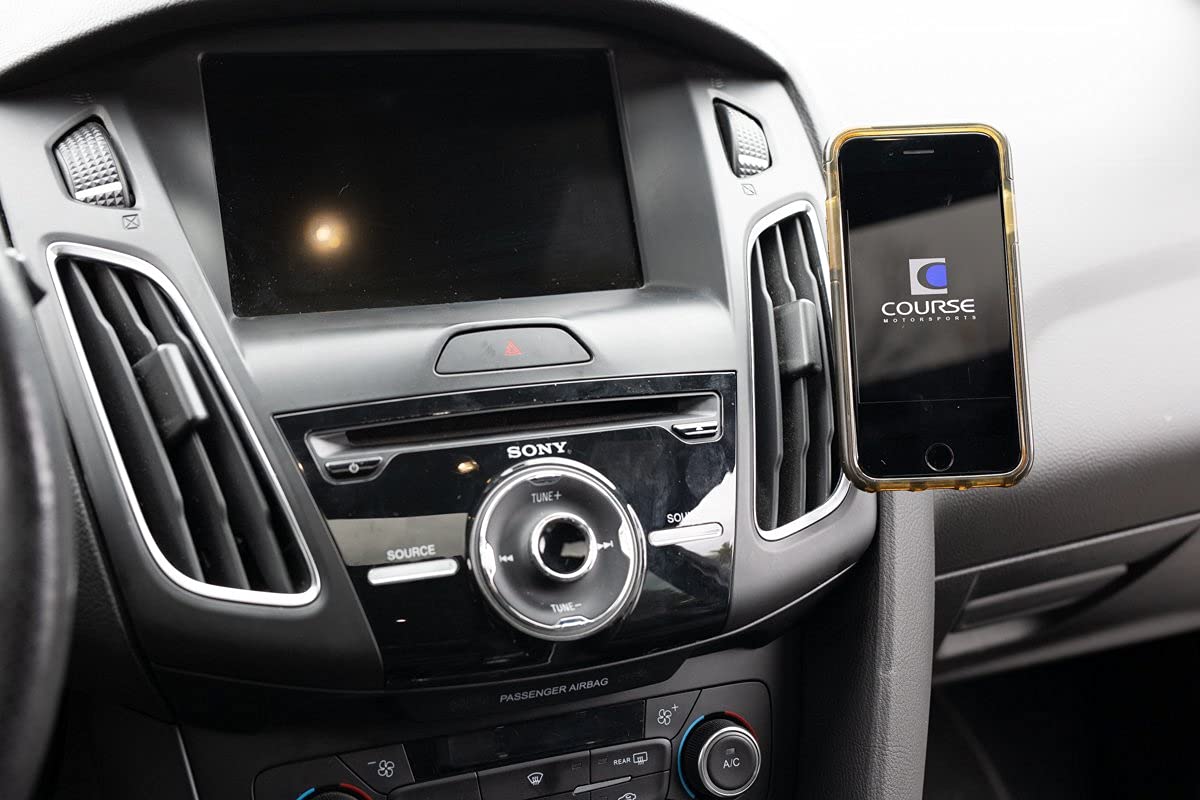 Course Motorsports DirectFit Wireless Charging Phone Mount for Ford Focus (2012-2018) - Auto-Grip Car Phone Holder & Charger (Black) | Perfect for Hands-Free Navigation, Music Control & Safe Driving