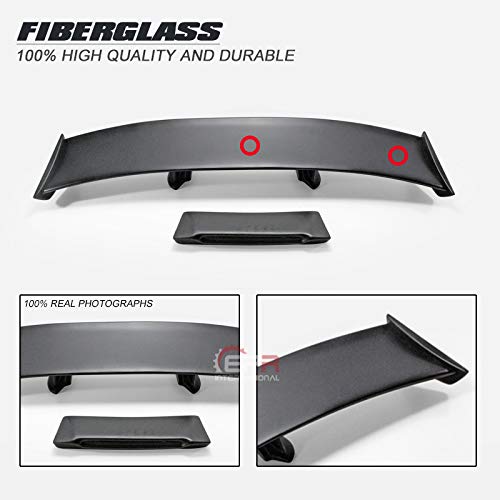Nissan GT-R R35 NSM Style FRP Rear Trunk Diffuser GT Spoiler Wing Lip Body Kit - Unpainted Carbon Fiber Look | Aerodynamic Upgrade for Street Racing & Car Shows