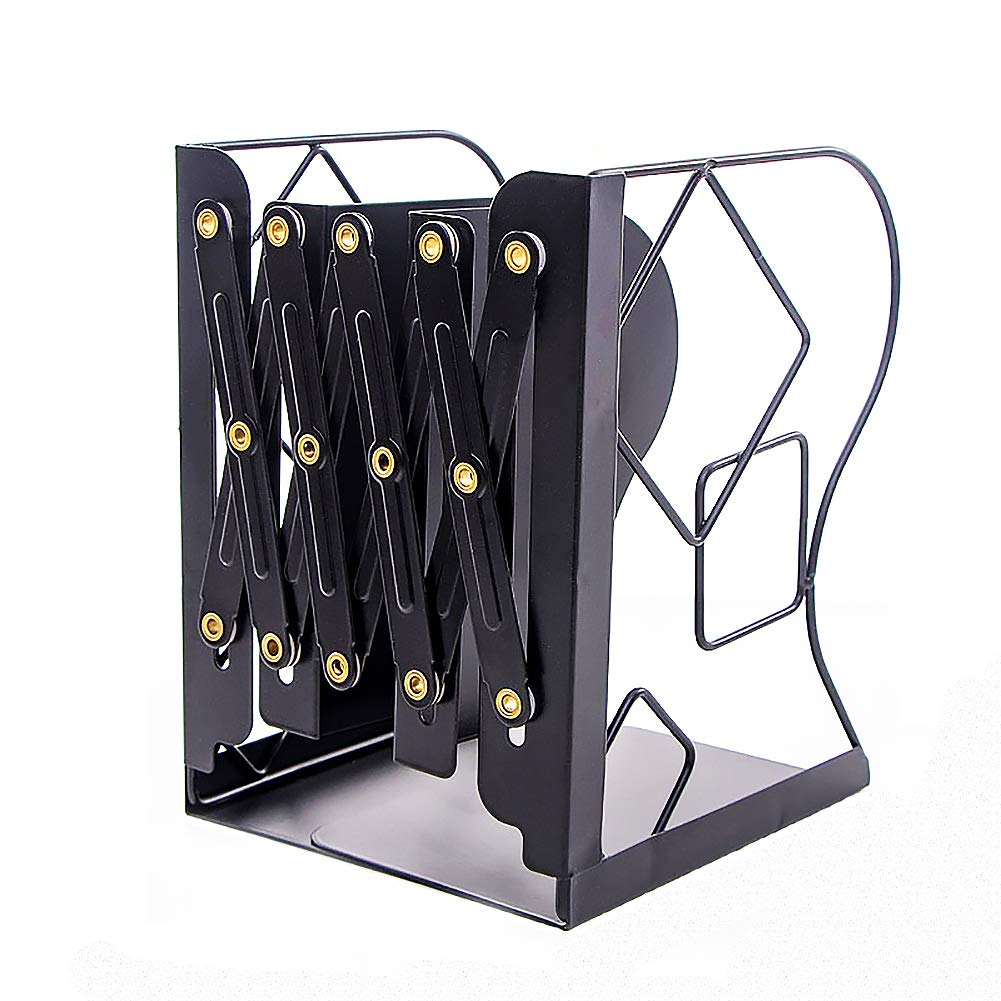 Heavy Duty Adjustable Bookends - Non-Slip Book Stand & Organizer for Desk, Shelves, Office & Home Use - Sturdy Book Holder for Textbooks, Cookbooks & Decorative Display