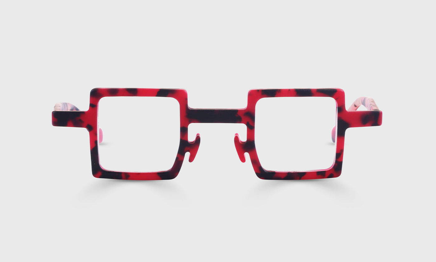 Madcap Color 01 Matte Crimson Tortoise Frame - Stylish Lightweight Acetate Eyeglasses for Men & Women | Perfect for Reading, Work & Fashion Accessories