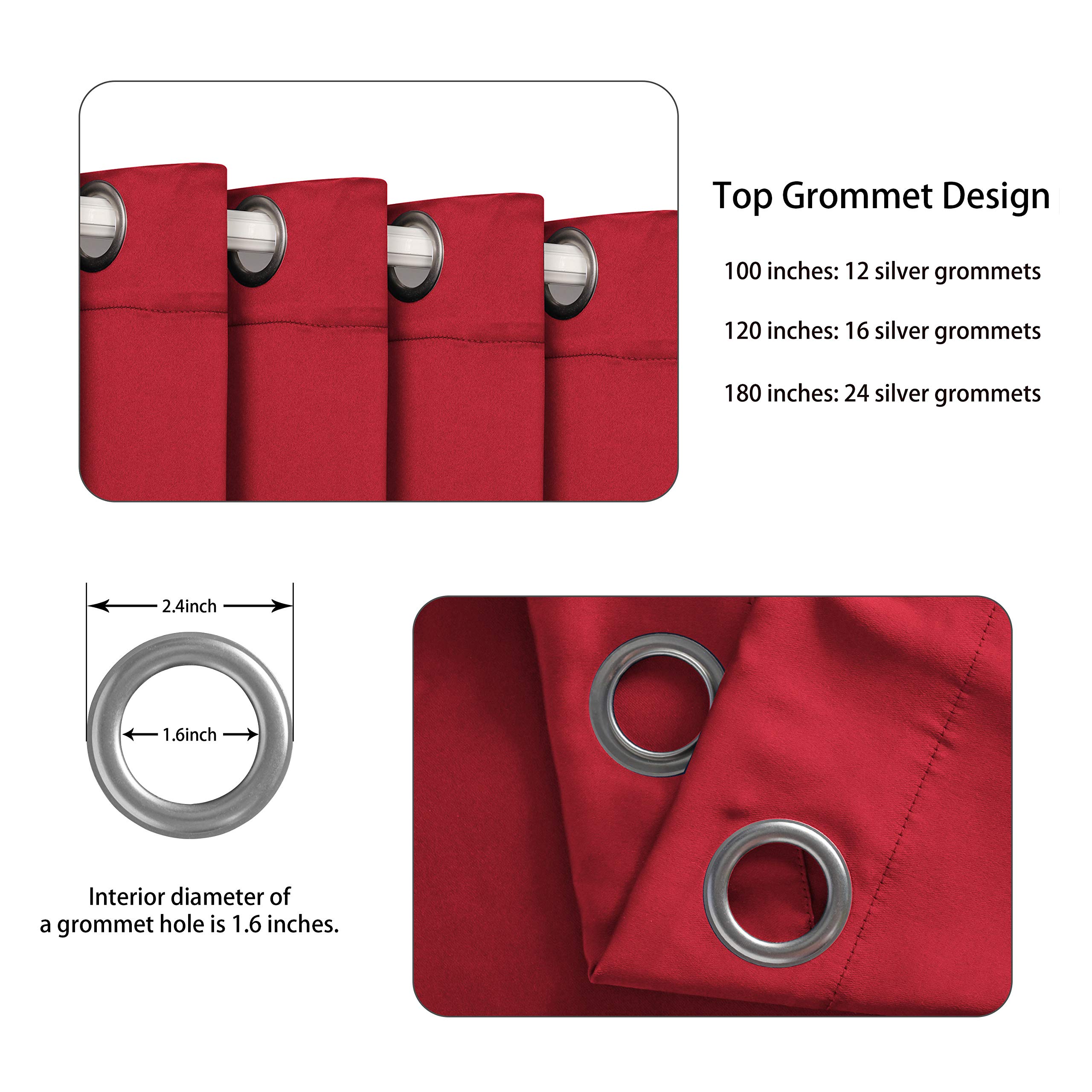 LORDTEX Red Room Divider Curtain - 15ft Wide x 9ft Tall Soundproof Blackout Privacy Screen for Living Room, Bedroom, Patio Door | Noise Reduction & Light Blocking for Home Office, Studio, or Dorm Room