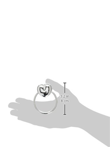 925 Sterling Silver Heart Teether Rattle - Safe Baby Teething Toy for Newborn Boys & Girls - Hypoallergenic, Non-Tarnishing & Durable - Perfect Baby Shower Gift in Elegant Gift Box - Ideal for Soothing Sore Gums & Early Sensory Development