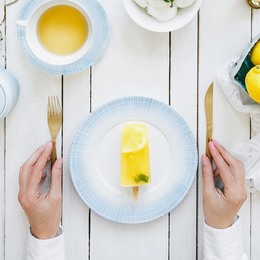 Bernardaud Saphir Coupe Soup Bowl & Plate Set - Elegant White & Turquoise Ceramic Dinnerware for Fine Dining & Entertaining