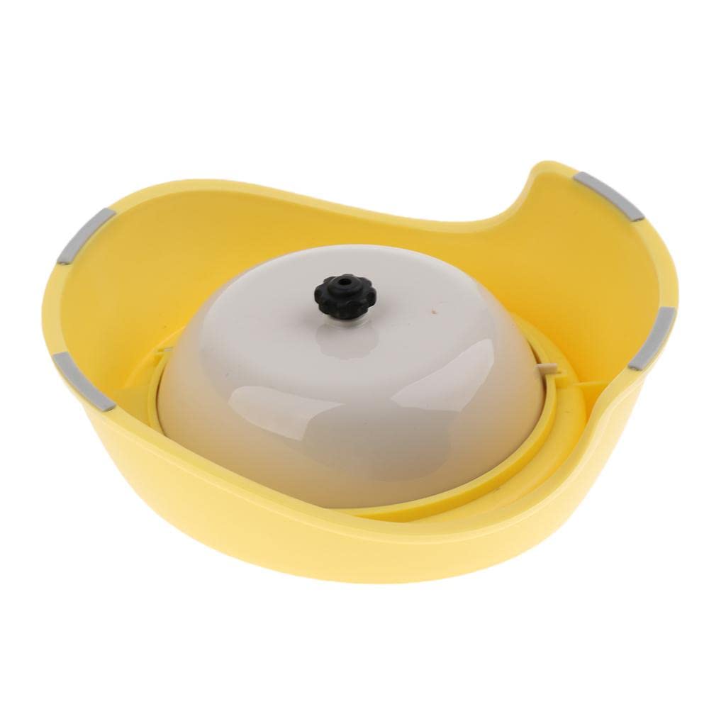 MYADDICTION Rotating Slow Feeder Dog Bowl - Interactive Puzzle Feeder for Puppies & Cats - Non-Slip Pet Food Dish (Yellow) - Perfect for Mealtime Enrichment and Preventing Bloat in Dogs