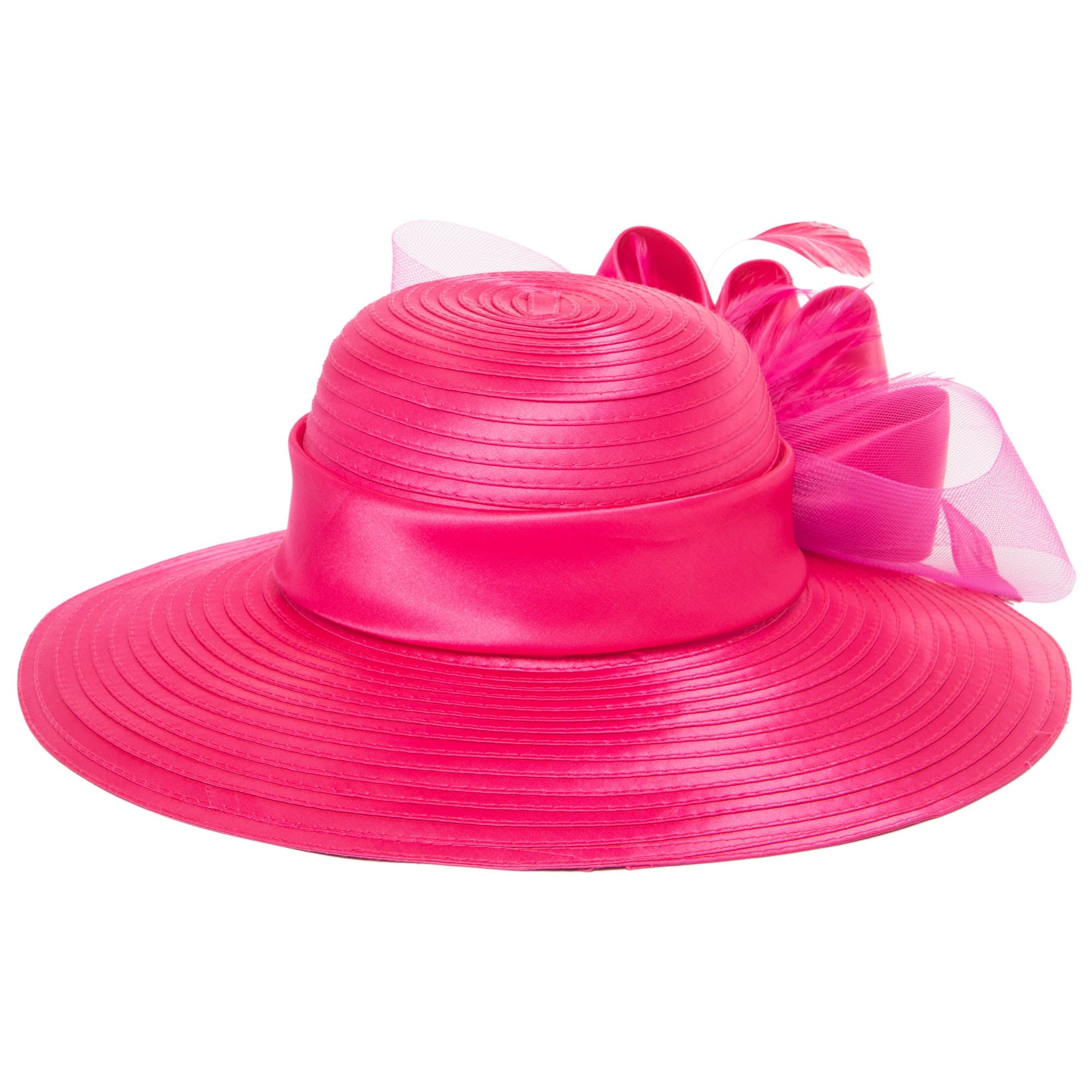 Elegant Women's Round Crown Organza Bow Dress Hat - Perfect for Weddings, Tea Parties & Special Occasions