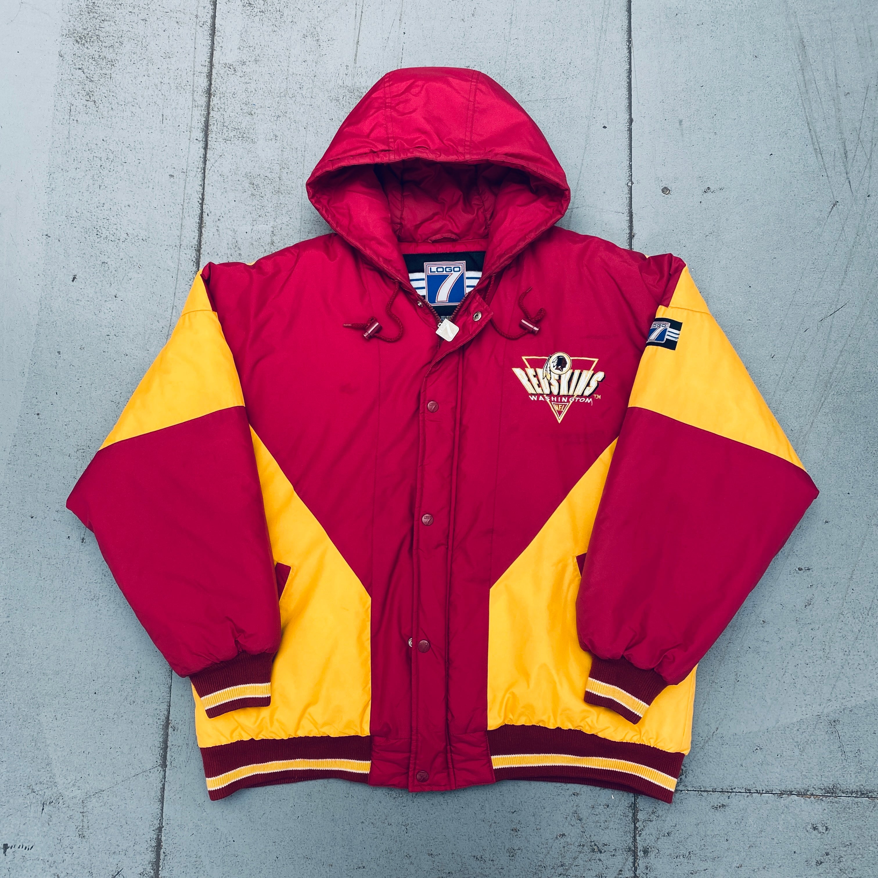Washington Redskins Vintage 1990s Logo Full-Zip Jacket - XL Size, NFL Football Fan Apparel for Game Day & Casual Wear
