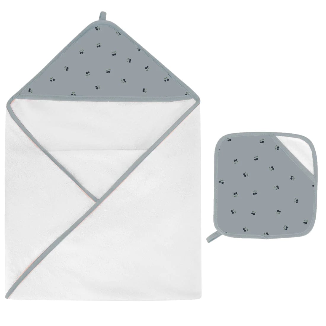 Elys & Co Soft Hooded Baby Towel and Washcloth Set - Absorbent & Gentle for Newborns, Infants - Perfect for Bath Time, Swimming, and Beach Outings