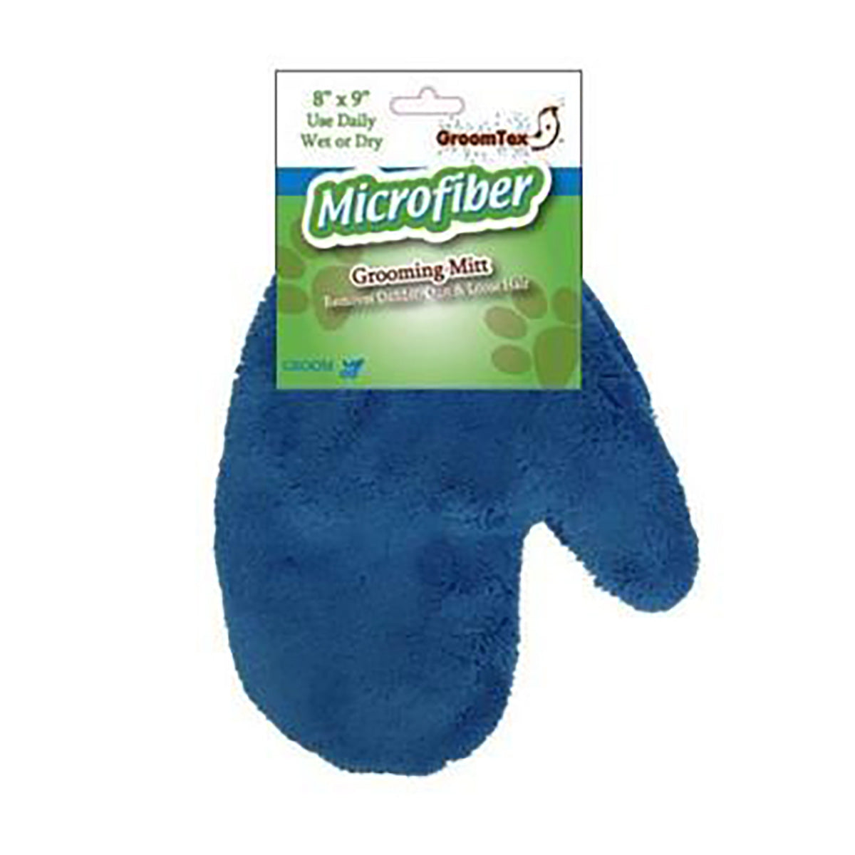 ECP GroomTex Microfiber Grooming Mitt for Dogs & Cats - Soft Pet Hair Remover Glove for Bathing, Shedding & Brushing - Perfect for Home Grooming & Pet Care