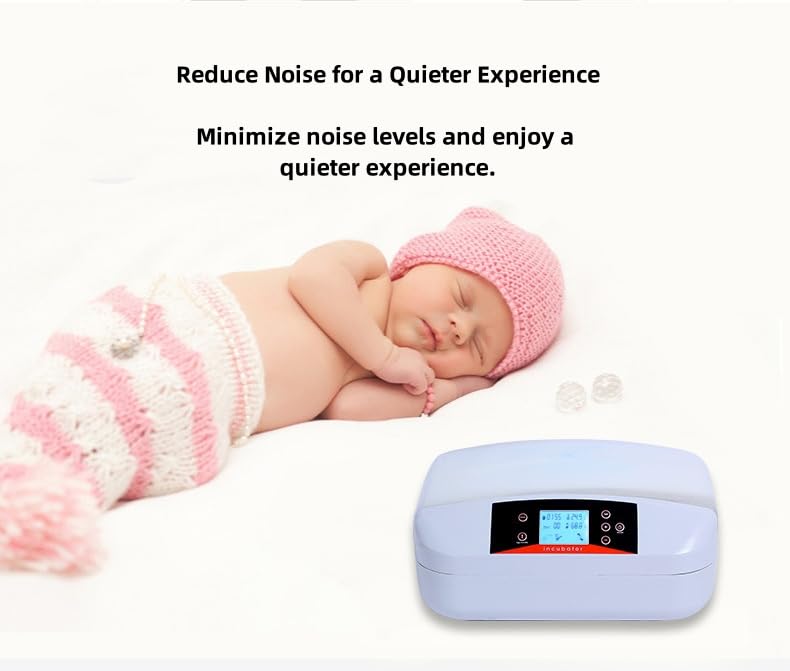 Automatic Mini Egg Incubator for 56 Chicken Eggs - Digital Temperature Control with Built-in Egg Tester - Portable Poultry Hatching Machine (White) - Perfect for Home Farms, Classroom Projects & Backyard Chicken Breeding