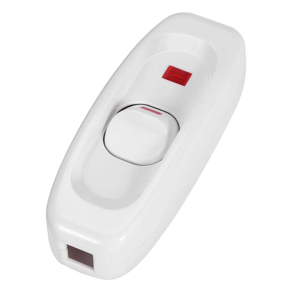 Durable ON/Off Push Button Switch - White Toggle Switch Replacement for Table Lamps, Mirror Lamps & Wall Lights | Perfect for Home Lighting Fixtures and DIY Electrical Projects