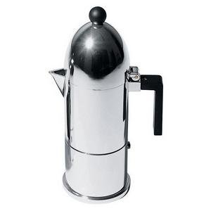 Aldo Rossi for Alessi La Cupola Aluminum Espresso Maker - 3 Cup Stovetop Coffee Maker for Home, Office & Camping | Italian Design & Durable Construction