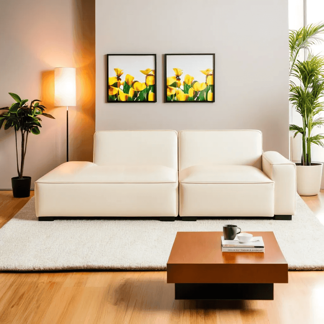 Premium Genuine Leather 3-Seater Extended Sofa by Giacomo - Luxurious Comfort for Living Room, Office & Lounge Spaces